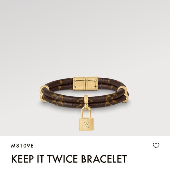 SOLD Authentic Louis Vuitton Keep It Twice Mono Canvas Padlock Charm Bracelet - Picture 4 of 8